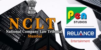 NCLT ADMITS PEN’S RS. 11.94 CRORE INSOLVENCY PLEA AGAINST RELIANCE ENTERTAINMENT | 21 August, 2026